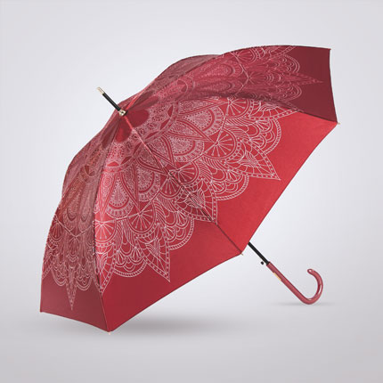 satin fabric regular umbrella for ladies